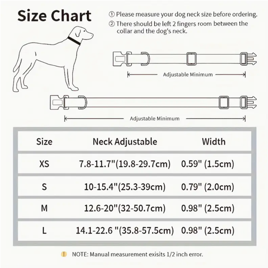 Light Blue Anchor Pattern Dog Collar