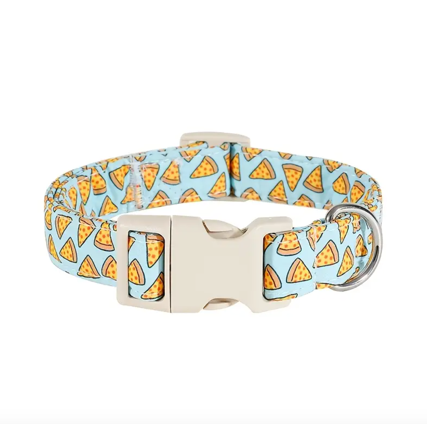 Pizza Food Prints Pattern Dog Collar