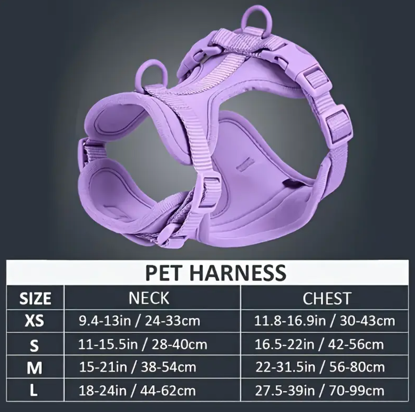 Violet Lightweight Dog Harness