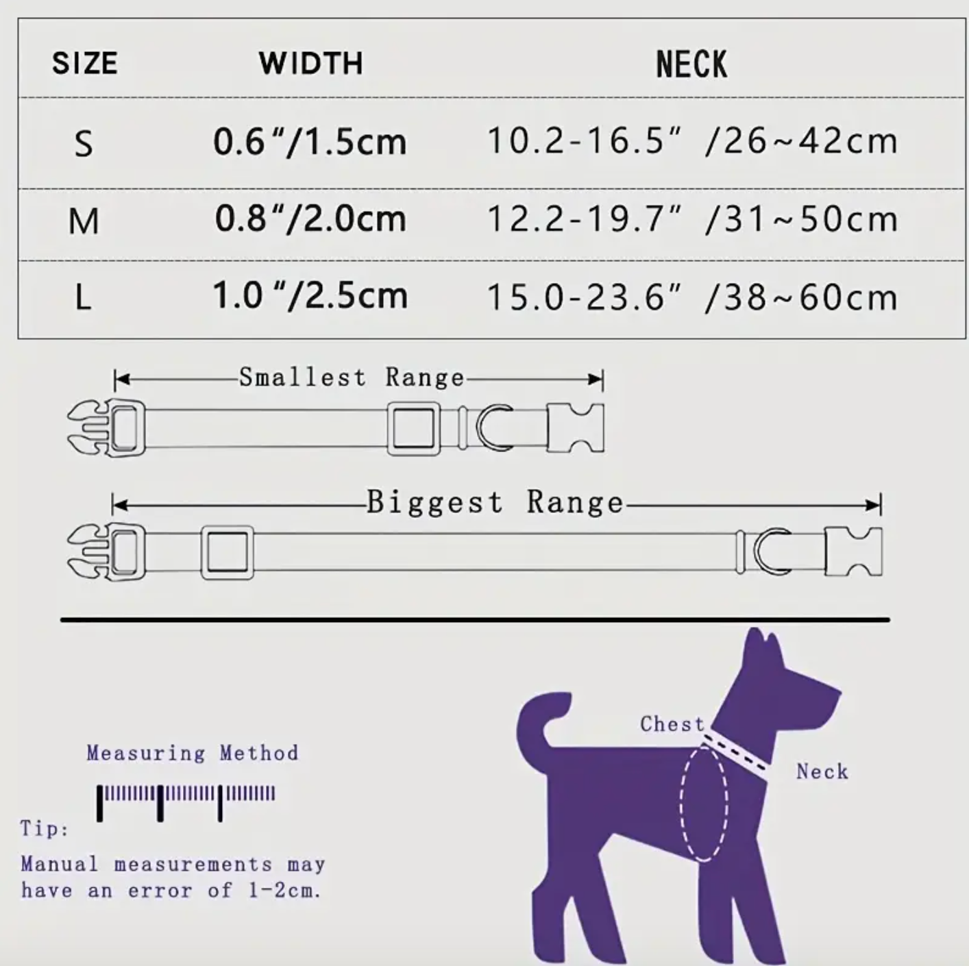 Purple Waterproof rust-proof Easy to clean Comfortable PVC Pet dog Collar Leash Set